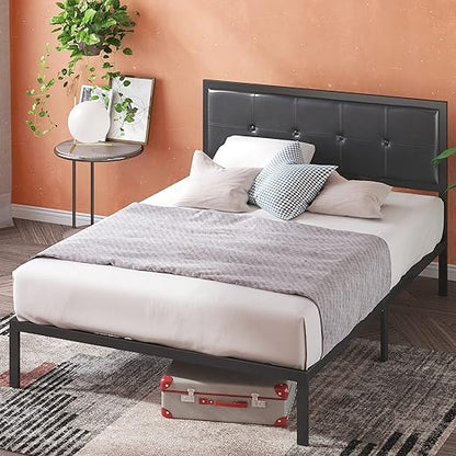 ZINUS Cherie Faux Leather Classic Platform Bed Frame